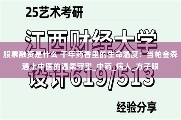 股票融资是什么 千年药香里的生命温度：当帕金森遇上中医的温柔守望_中药_病人_方子跟