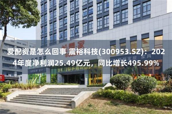 爱配资是怎么回事 震裕科技(300953.SZ):2024年度净利润25.49亿元,同比增长495.99%