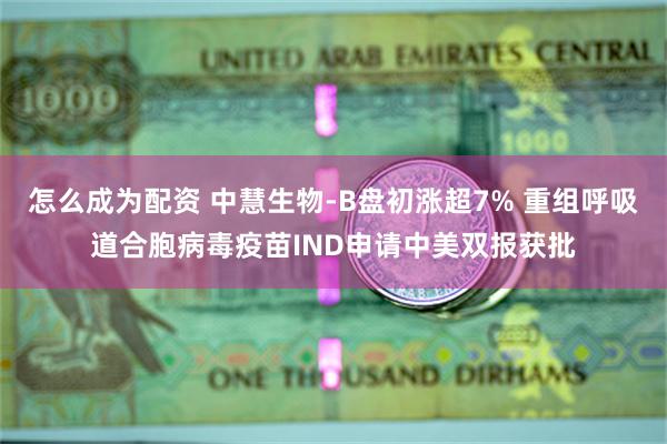 怎么成为配资 中慧生物-B盘初涨超7% 重组呼吸道合胞病毒疫苗IND申请中美双报获批